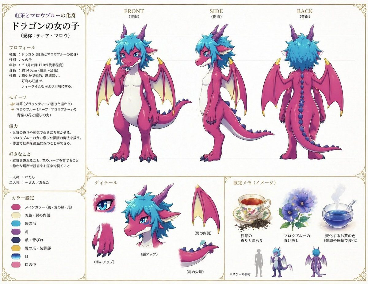 Ready-to-edit fantasy character reference sheet image prompt.