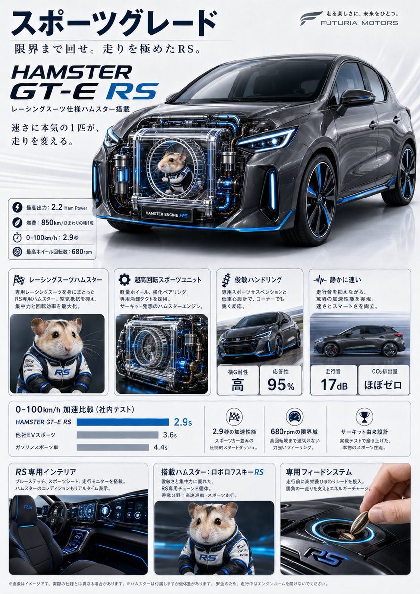 Ready-to-edit fictional Japanese car brochure poster image prompt.