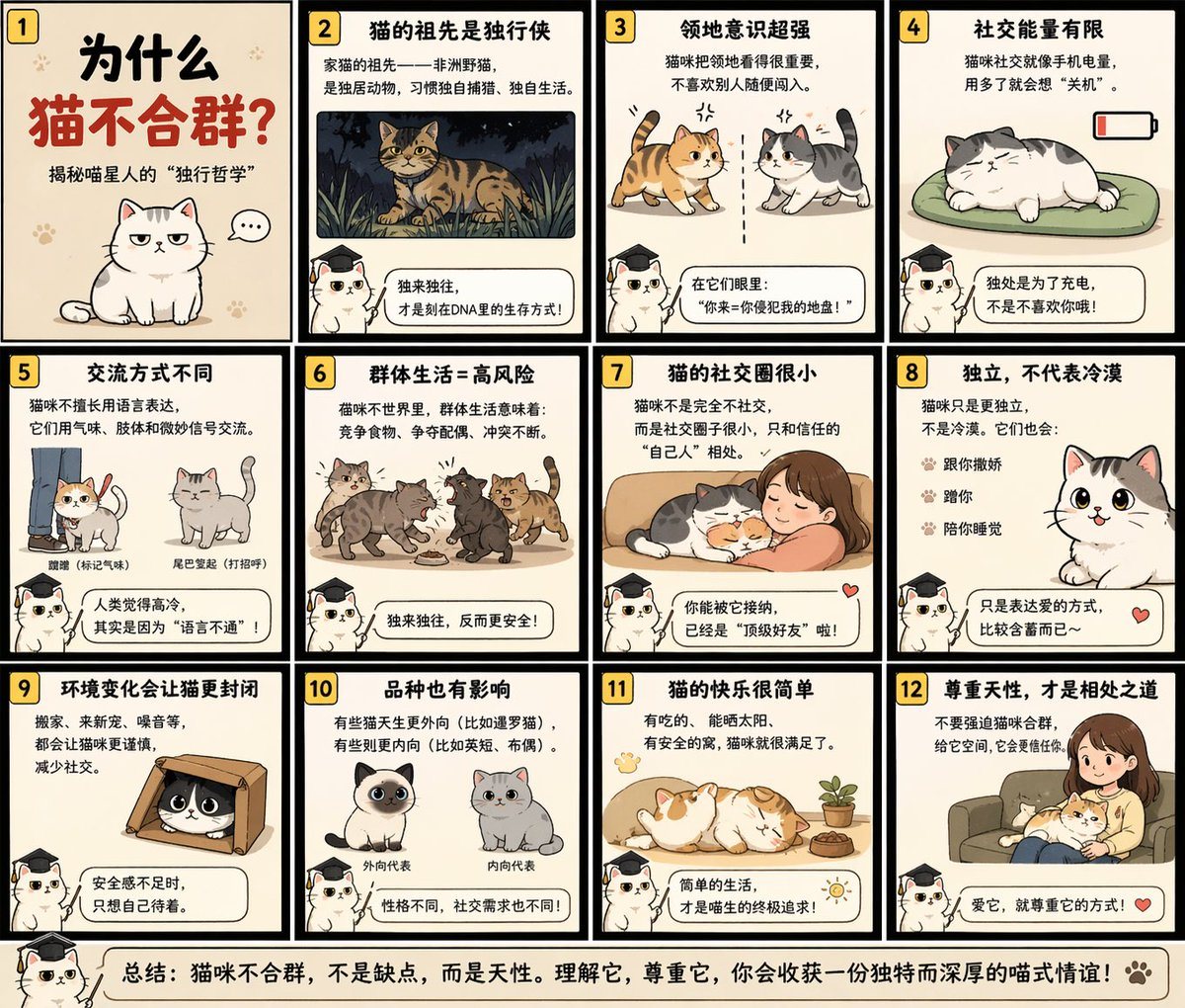 一个用于生成趣味教育风格多帧故事板的提示词,旨在解释行为概念。