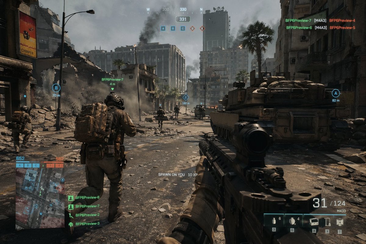 专为 GPT Image 2 设计的提示词,旨在生成高度逼真的游戏内截图,模仿 Battlefield 等现代军事射击游戏的游戏视觉风格和 UI 保真度。
