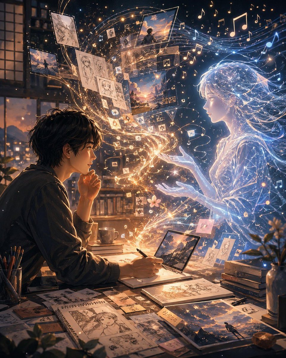 Social Media Post prompt for anime, ready to edit and generate in Image2Studio.