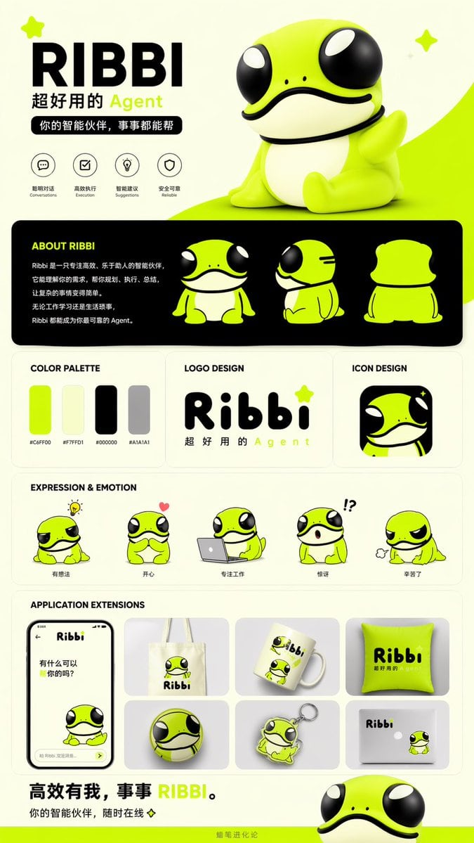 一份用于为现有角色 IP 生成全套品牌资产、贴纸及毛绒玩具概念的综合提示词。