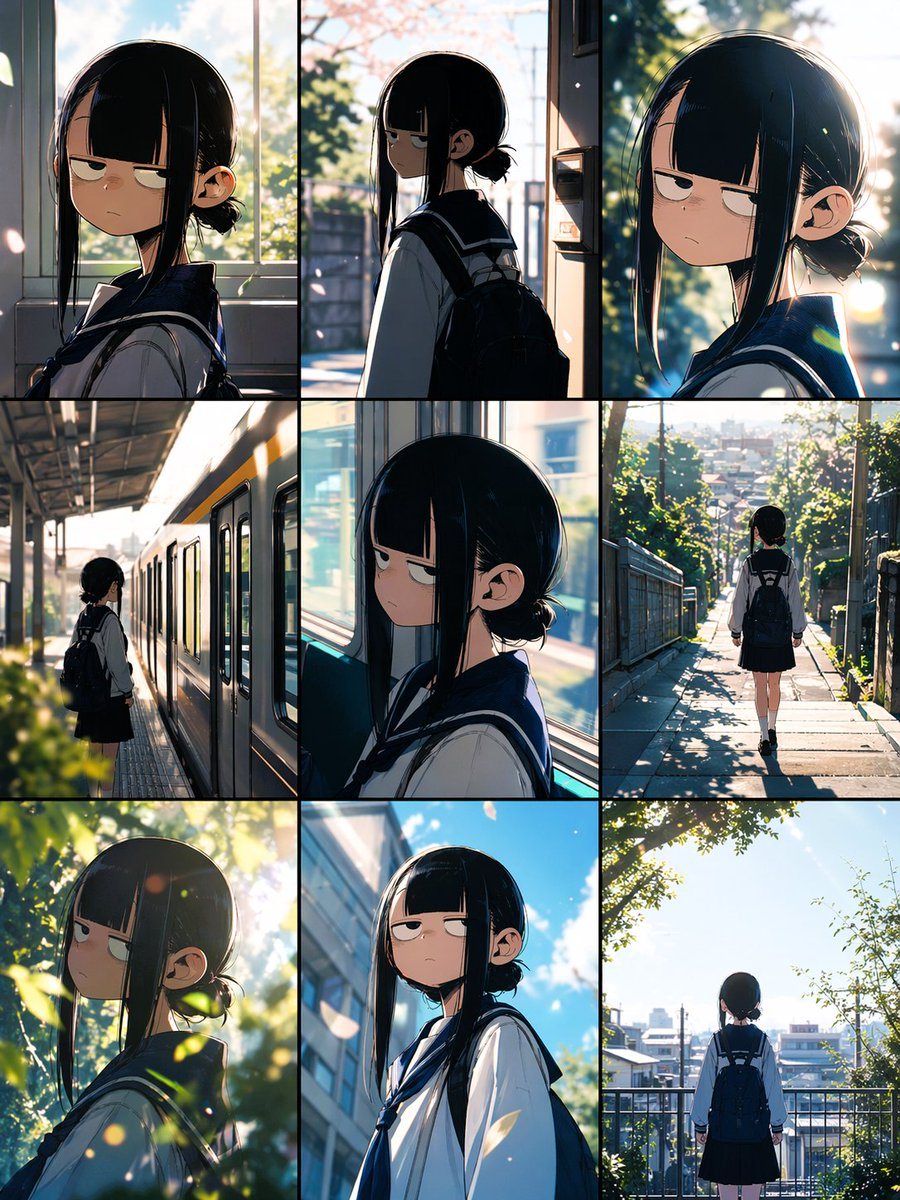 Ready-to-edit anime storyboard collage image prompt.