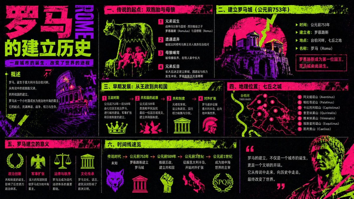Ready-to-edit neon grunge educational infographic poster image prompt.