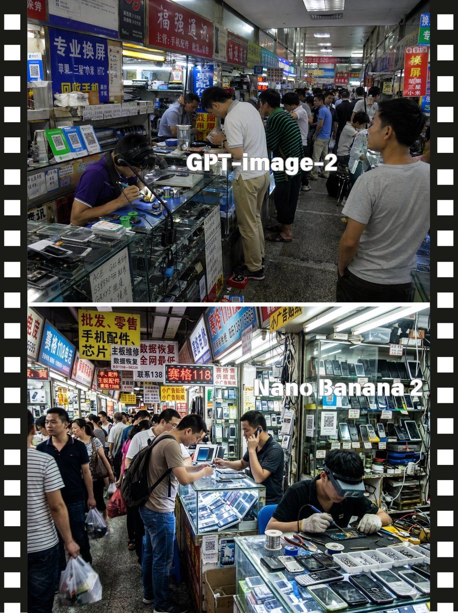Ready-to-edit split-screen market comparison poster image prompt.