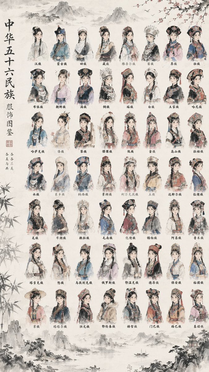 Ready-to-edit illustrated reference chart image prompt.
