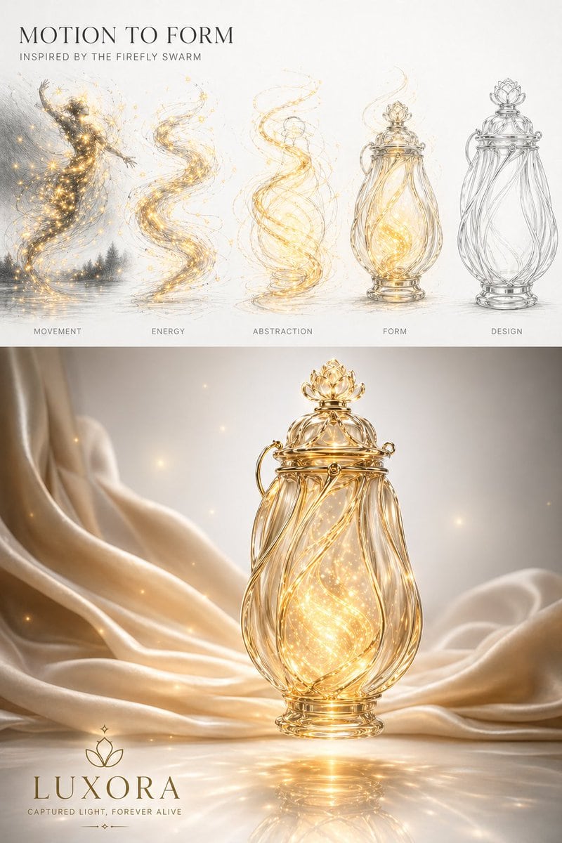 A vertical 2:3 premium design poster with two sections, inspired by elegant perfume advertisement aesthetics, luxury branding, soft pink tones, and a magical storytelling atmosphere. TOP...