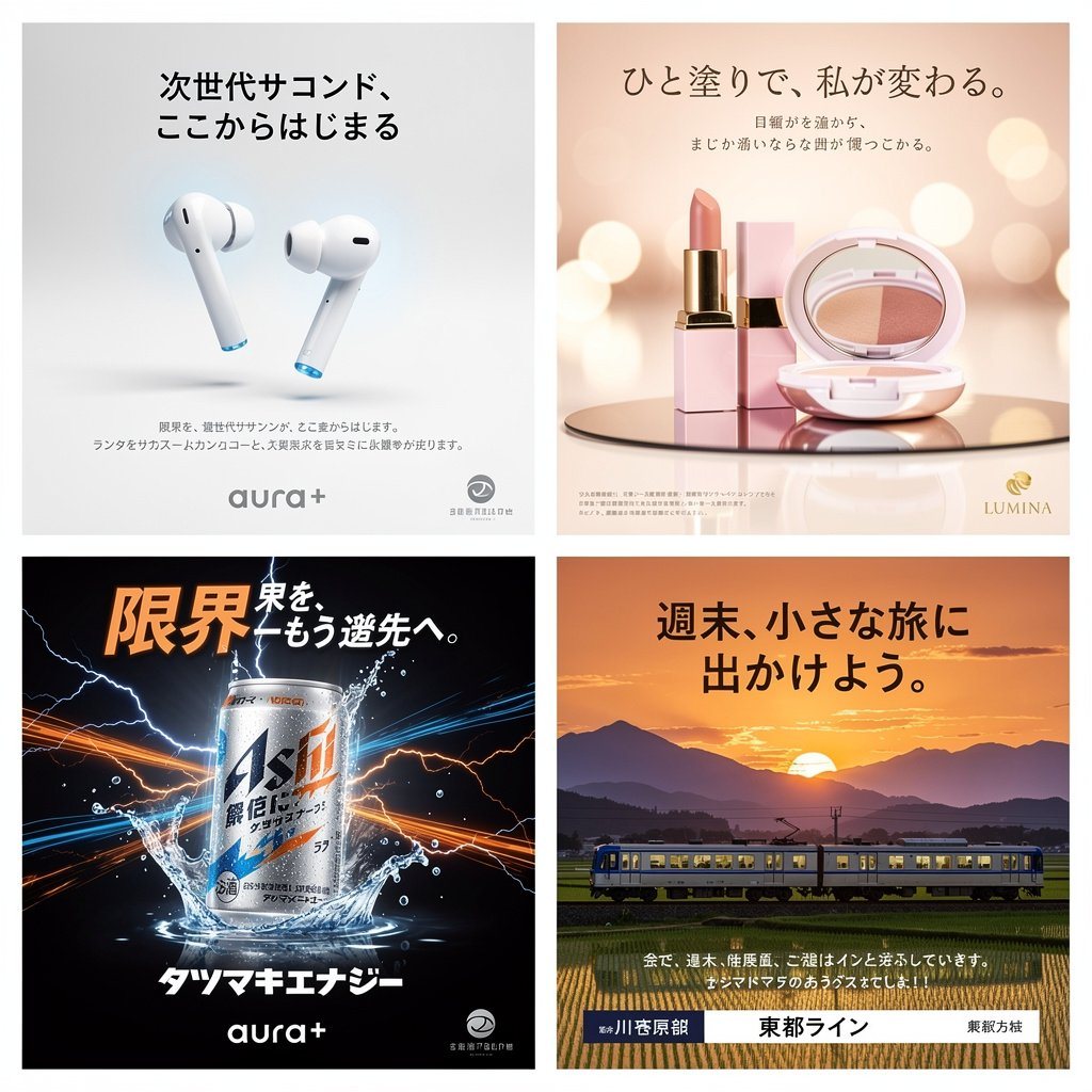 Ready-to-edit advertising concept board image prompt.