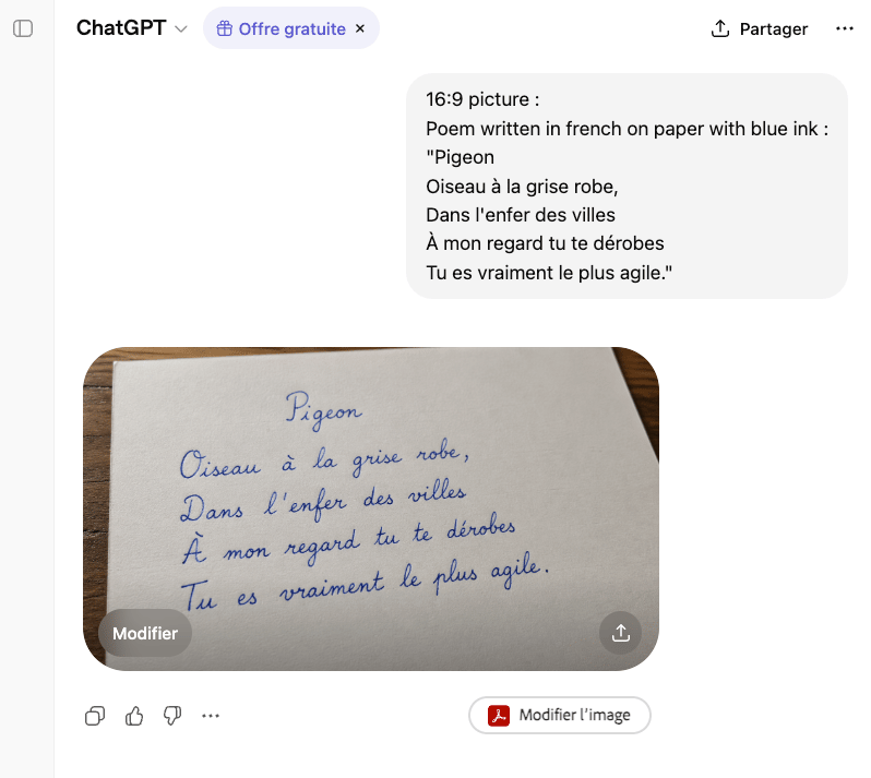 A realistic 16:9 close-up photograph of a sheet of slightly textured white paper resting diagonally on a medium-brown wooden table, viewed from a shallow overhead angle. On the paper, a s...