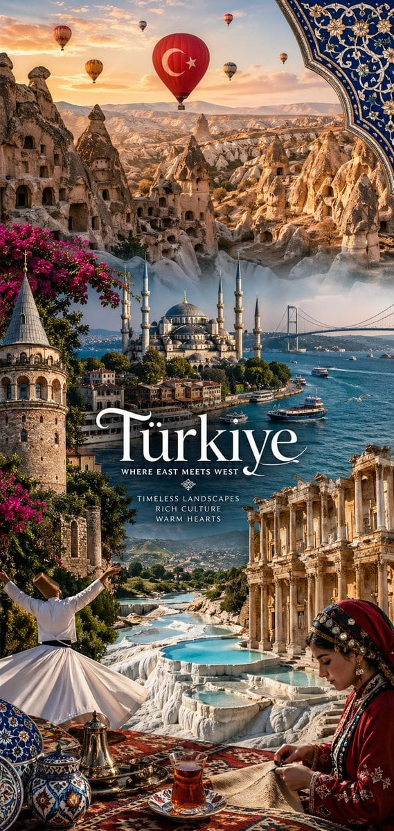 Make a wallpaper portrait size cellphone about the beauty of (COUNTRY), in the wallpaper there is the natural beauty of the country, its landmarks, its artistic culture, and the patterns...