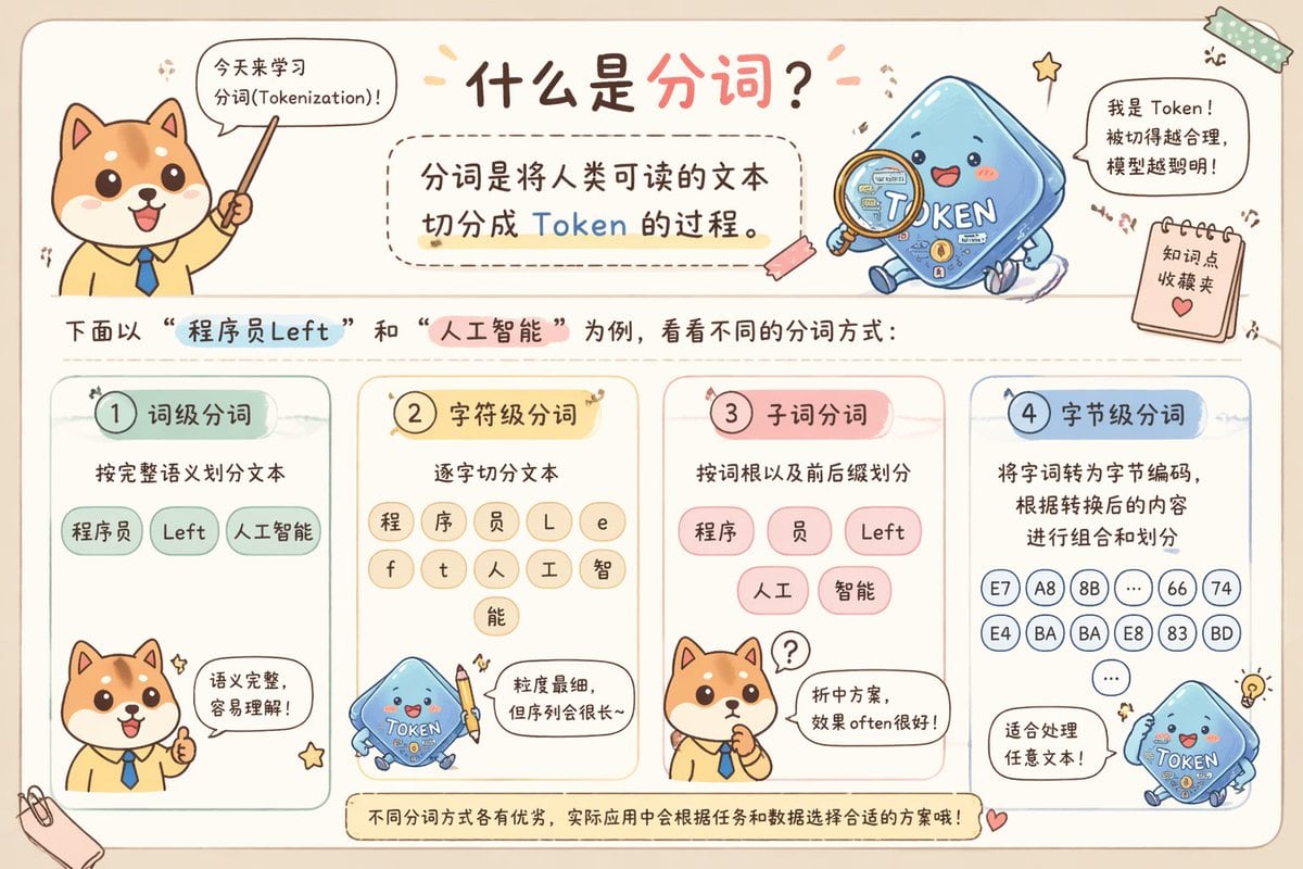 A cute hand-drawn scrapbook-style horizontal educational infographic in Chinese on a warm beige paper background with rounded borders, pastel doodles, tape stickers, tiny stars, and a cla...