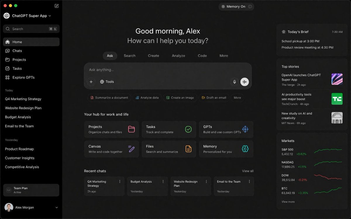 Computer Screenshot of ChatGPT’s Super App