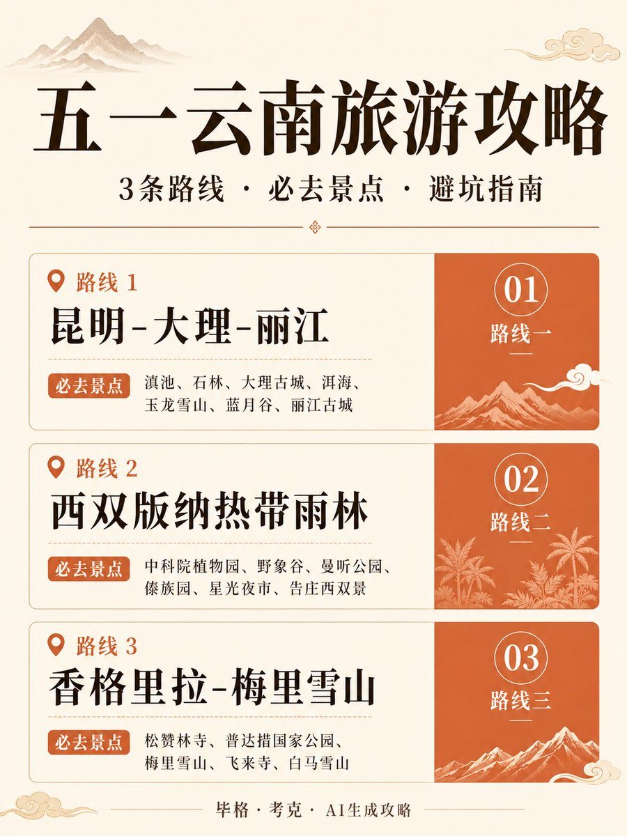 Ready-to-edit Chinese travel infographic poster image prompt.