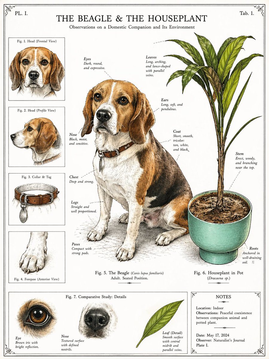 Using the provided reference image, transform the photo into a vintage naturalist encyclopedia plate in the style of a 19th-century scientific animal-and-botany illustration. Keep the sam...