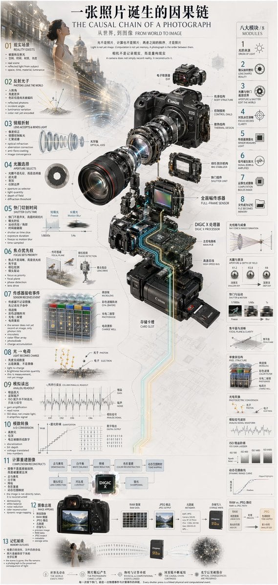 Generates a highly detailed, multi-step technical infographic featuring an exploded view diagram of a complex device.