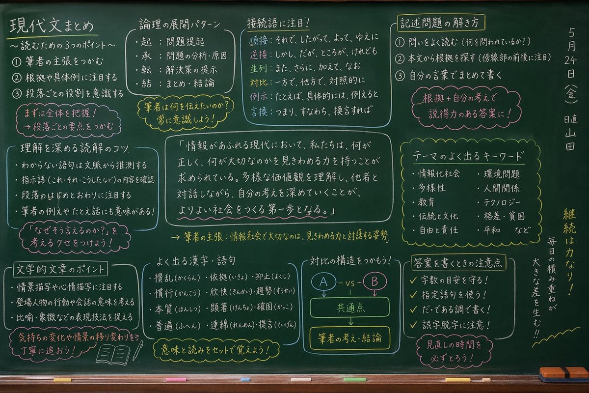 Ready-to-edit photorealistic chalkboard with handwritten educational notes image prompt.