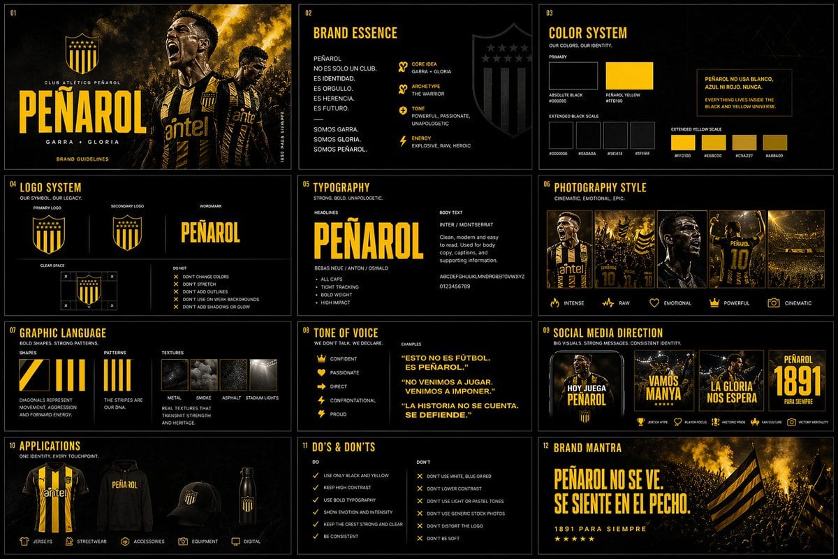 Create a brand kit for PEÑAROL