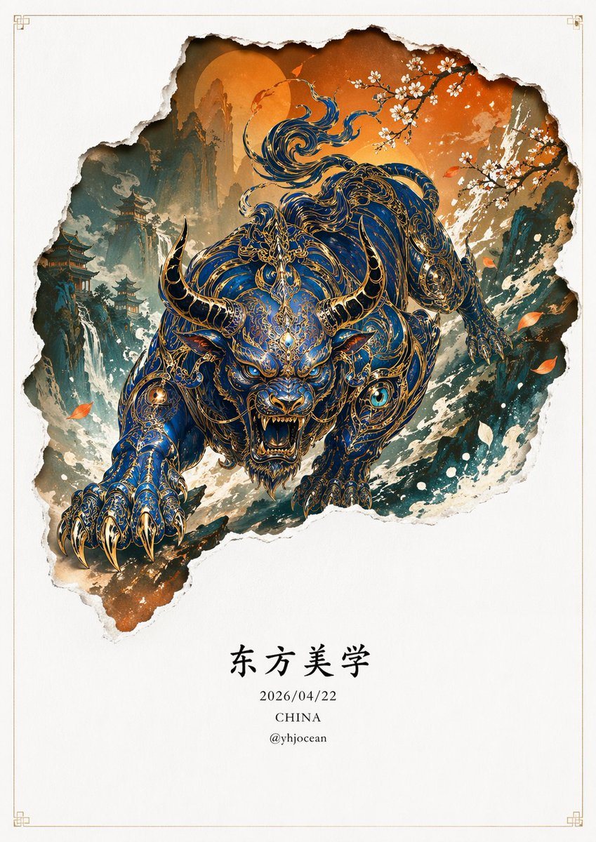 针对四种中国上古神兽的行为与面部表情的详细描述,用于测试模型对角色性格的解读能力。