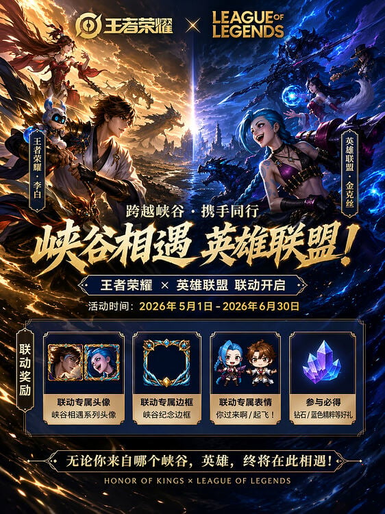为两款热门赛车游戏之间的联动活动生成宣传海报。