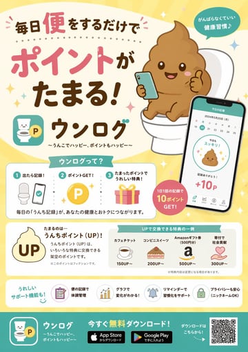 Generates a structured, cute promotional flyer for a mobile app featuring UI mockups, step-by-step guides, and reward tiers.