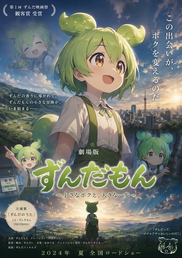 Ready-to-edit anime movie poster image prompt.