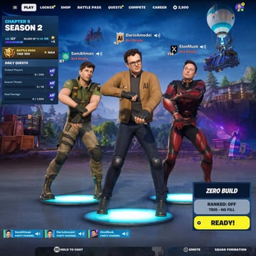 Ready-to-edit battle royale lobby UI image prompt.