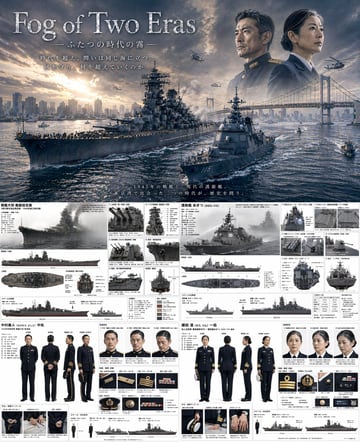 Ready-to-edit combined cinematic poster and technical reference sheet image prompt.