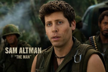 Sam Altman looking like the main lead from tropical thunder