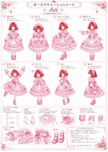 Ready-to-edit anime character pose variation sheet image prompt.