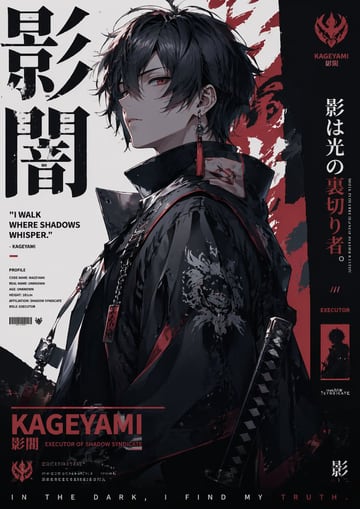 一个用于生成高质量海报风格动漫角色插图的直观提示词。