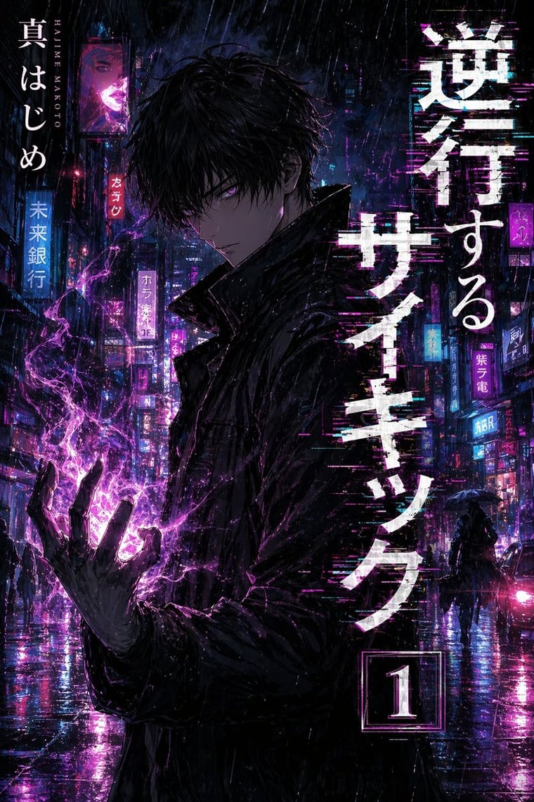 Professional manga tankobon cover art. A charismatic main character stands in a dynamic, eye-catching pose as the central focus, looking towards the viewer with a determined expression. *...
